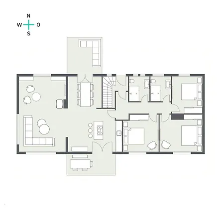 בית נופש Spacious With Garden On Amrum Wittdün